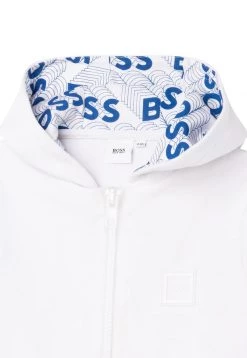 BOSS Kidswear Sweat à Capuche Zippé Blanc Enfant -BOSS Soldes Magasin fe11ad301a3448408a8db9977f3e12b7